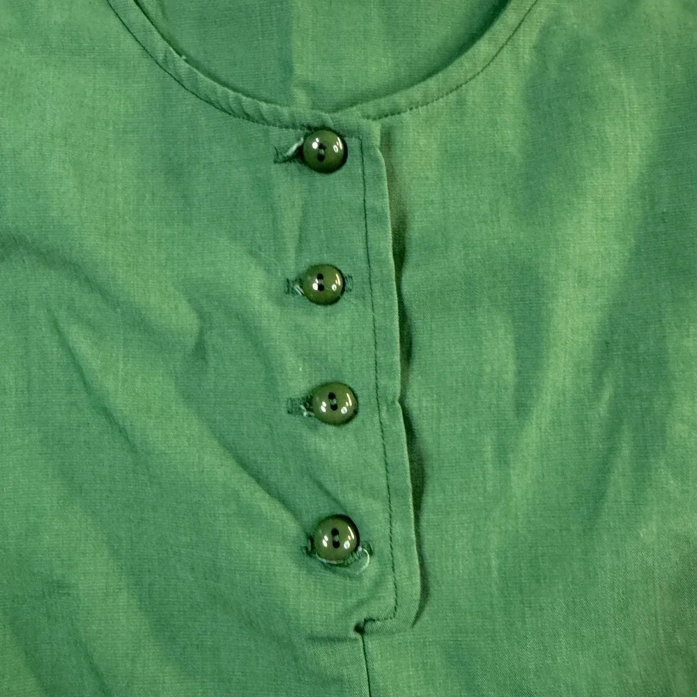1960s Girl Scouts Uniform Culotte Romper Girls 10 Green Shift Button USA